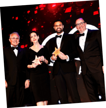 Dinesh and Desi. Santander CEO Awards. Harrogate.